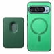 thumbnail image 2 of Funda de Cuero Magnética con Tarjetero para Google Pixel 9 Pro Cubierta Delgada Verde, 2 of 5