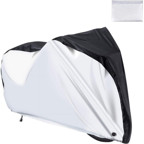 Funda impermeable para bicicleta (200 x 110 x 70 cm), para garaje, con orificios para candado, protección contra polvo, lluvia, nieve y rayos UV para todo tipo de bicicletas.