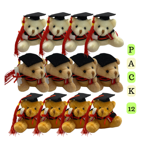 Genérico - Pack 12 Ositos Surtidos Graduación Obsequio Regalo