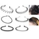 thumbnail image 1 of 6 PCS Negro Cacampanao Diadema de Aro, Multi-Estilos Ondulada Metal y Plástico Cacampanaoband, Unisex Flexible Diadema Accesorios para mujeres Hombres o Niñas, 1 of 7