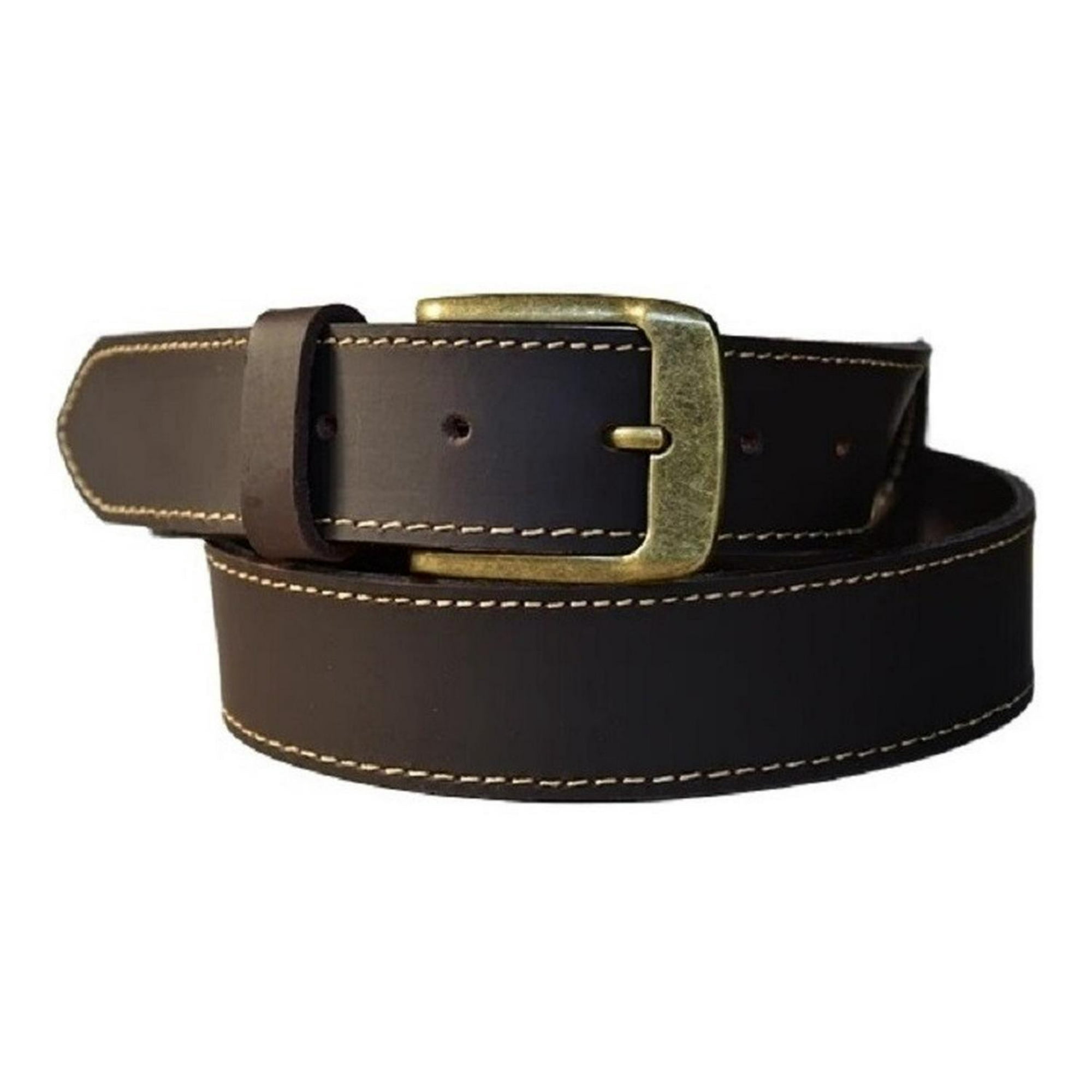 Cinturón Cuero Café Xl Costura Hecho A Mano Raiquen Cafe Xl