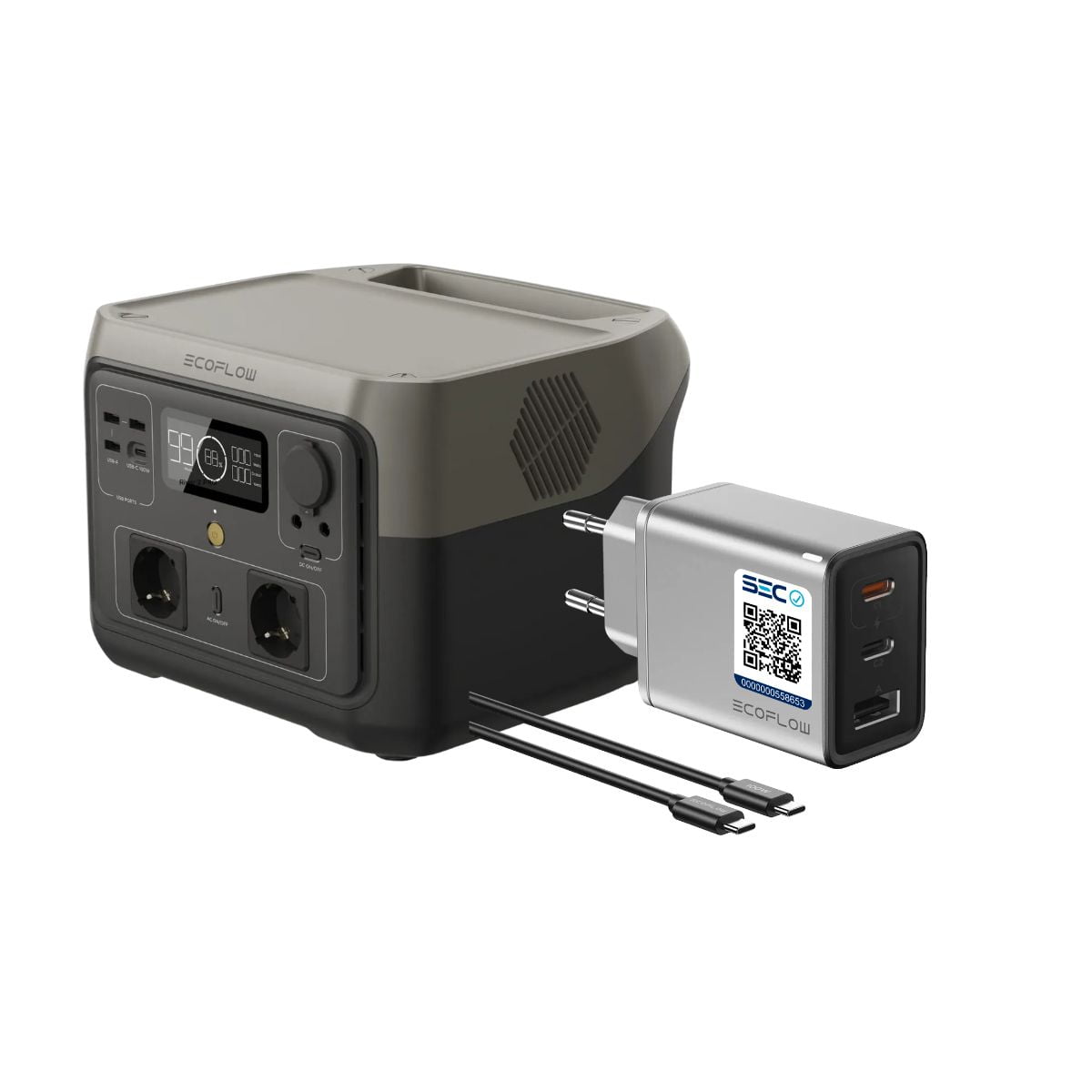 Ef Ecoflow - Generador Ecoflow River 2 Max + Cargador 65w