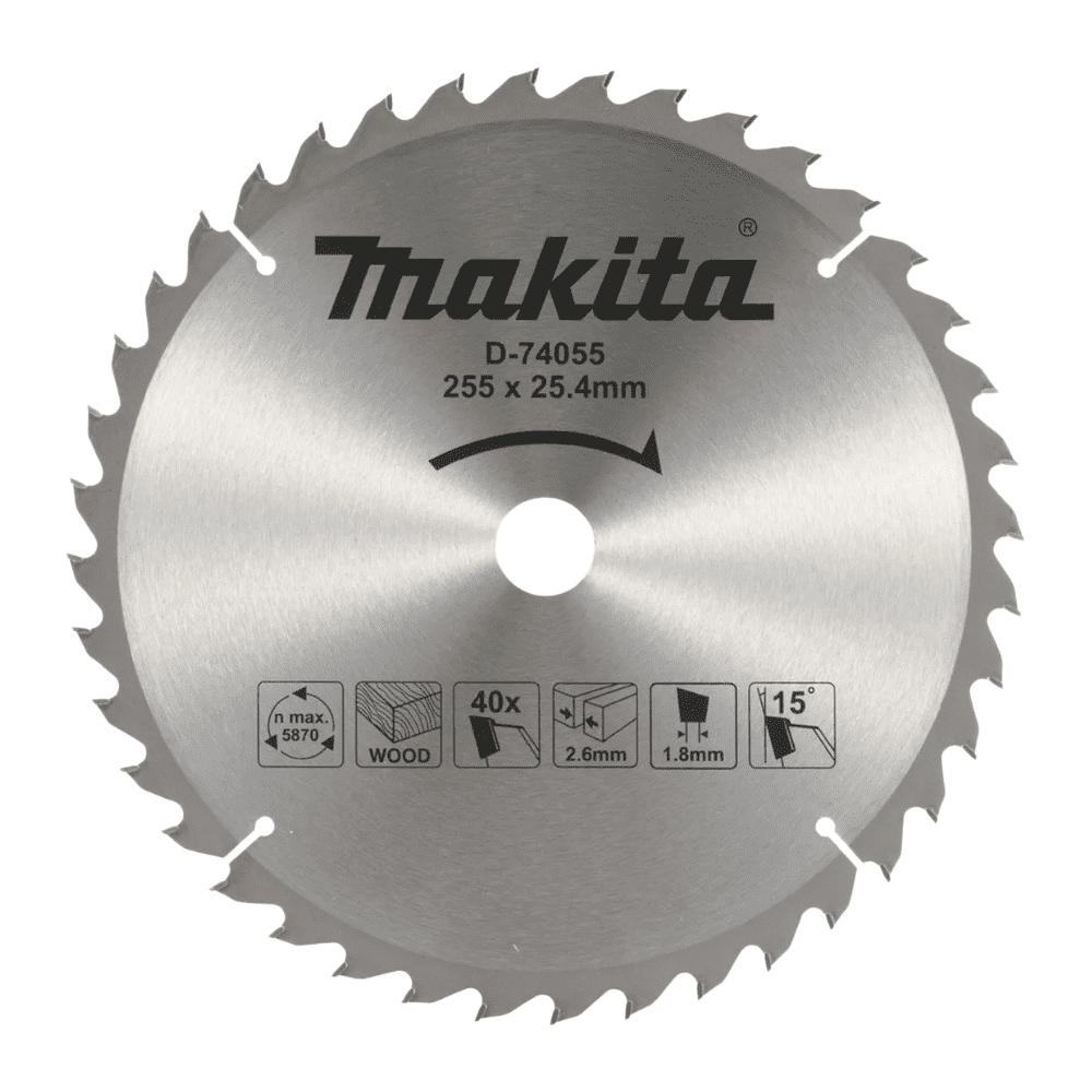 Makita - Disco Sierra Circular Para Madera 255mm10" 40dientes D-74055