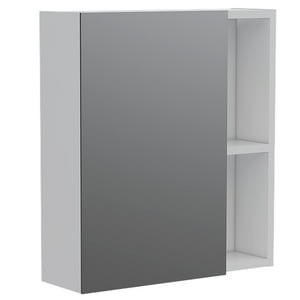 Fm Furniture - Mueble Botiquin De Baño Con Espejo 49,7X45X12,5 Cm Blanco