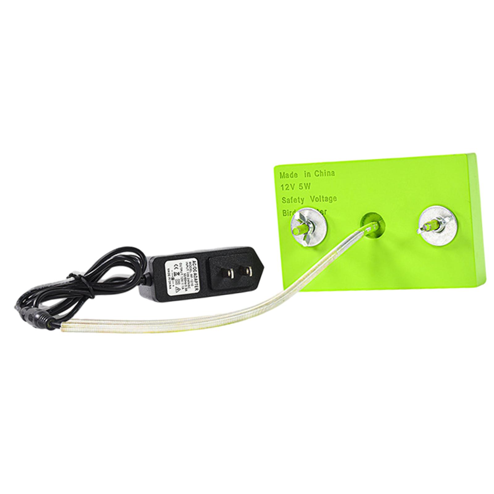 Magideal - Calentador De Jaula Para Pájaros, Calentador De Percha Para Pájaros De 12V Con Cable De Alimentación De 1 Metro, Accesorios De Enchufe De 110V Ee. Uu.