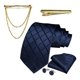 thumbnail image 2 of Corbatas Seda + Pin Cadena + Clip Dorado + Paño + Colleras azul oscuro Talla Única, 2 of 4