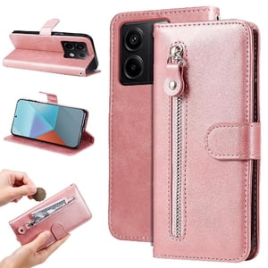 Gangxun - Funda Con Cremallera Para Xiaomi Poco X6 5G, Carcasa Cartera De Cuero Pu Con Soporte Y Tarjetero