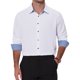 thumbnail image 1 of Camisa de Vestir para Hombre Casual de Negocios de Manga Larga con Botones Abajo L Blanca, 1 of 6