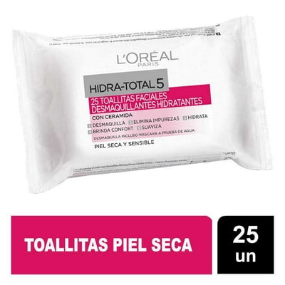 Toallitas Desmaquillantes Piel Seca A Sensible 1 Un L'Oréal Dermo Expertise