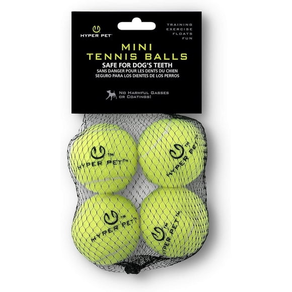 Pelotas de tenis Hyper Pet 4,4 cm pack de 4 verde