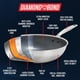 thumbnail image 2 of Wok Blue Diamond Hybrid de acero inoxidable antiadherente de 30 cm con tapa, 2 of 4