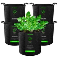 Bolsas Para Cultivo De Plantas Vivosun, Paquete De 5 Unidades, Tela No Tejida De 11 Litros Con Asas
