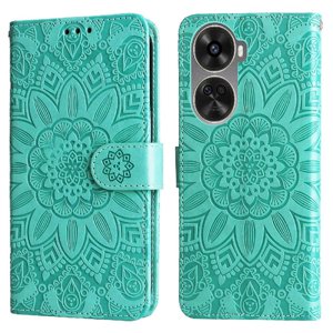 Funda Tipo Cartera Foxdock Para Huawei Nova 11 Se , Diseño Girasol En Relieve, Cuero Pu, Cierre Magnético, Soporte Y Tarjetero
