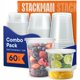 thumbnail image 1 of Set de 60 Contenedores para Alimentos Stack Man con Tapas Herméticas, 1 of 9