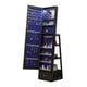 thumbnail image 3 of 360°Swivel Jewelry Cabinet with Full Length Mirror, 360°Rotating Standing Jewelry Armoire Organizer, Lockable Storage Cabinet, Interior Lighted Mirror and Storage Drawers, Black, 3 of 3