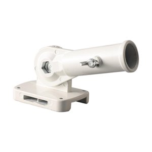 Ioensy - Soporte Para Mástil De Bandera, Fuerte Y Resistente, Soporte Para Mástil De Bandera Para Casa, Exterior, Poste De Luz Blanco