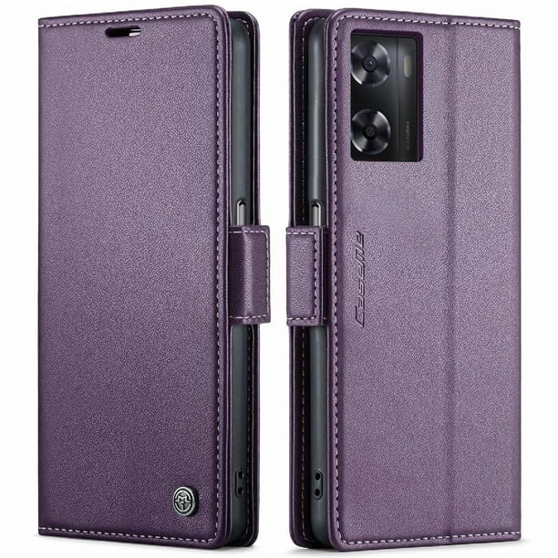 CaseMe tipo cartera OPPO A77 4G/A77S con cierre magnético, RFID, tarjetero, soporte, carga inalámbrica