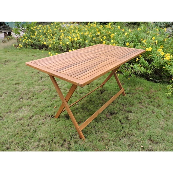 Mesa de comedor plegable International Caravan rectangular de madera