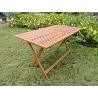Mesa De Comedor Plegable International Caravan Rectangular De Madera