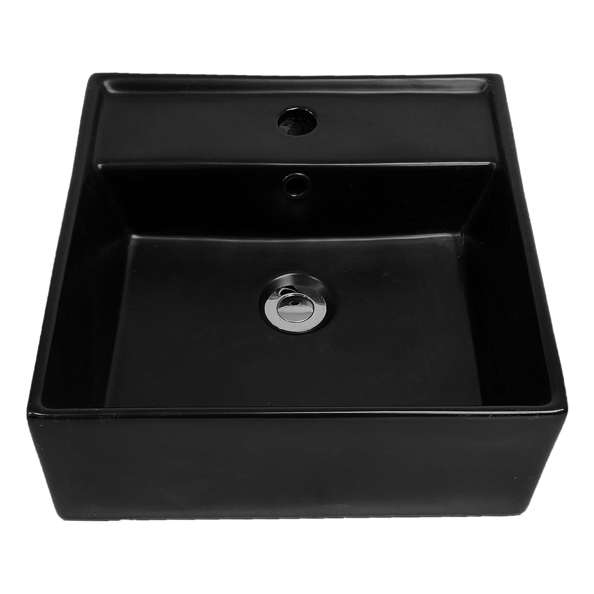 Domsa - Lavamanos Sobreponer Negro 42x41x15 Cm