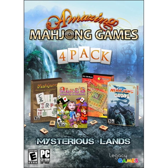 Paquete de 4 Juegos de Mahjong para PC Legacy Interactive Win XP Vista 7