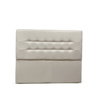 Mbc - Respaldo De Cama 2 Plazas Valencia Pu Blanco
