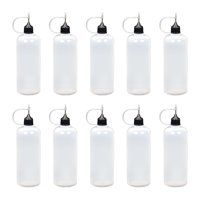 Magideal - 10X Botellas Con Punta De Precisión Pequeñas Botellas De Pegamento Duraderas Y Fáciles De Llenar Botellas Cuentagotas De Líquido Para Quilling Pintura 120Ml
