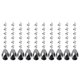 thumbnail image 1 of Uxcell Colgantes de Cristal en Forma de Lágrima para Candelabro, Paquete de 10, Longitud de 165mm, Prismas de Candelabro de 38mm, Gris galvanizado, 1 of 7