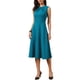 thumbnail image 2 of Vestido Midi INSPIRE CHIC para Mujeres Sin Mangas Verano Trabajo Elegante Fiesta Cóctel Línea A Vestidos M Azul Pavo Real, 2 of 6