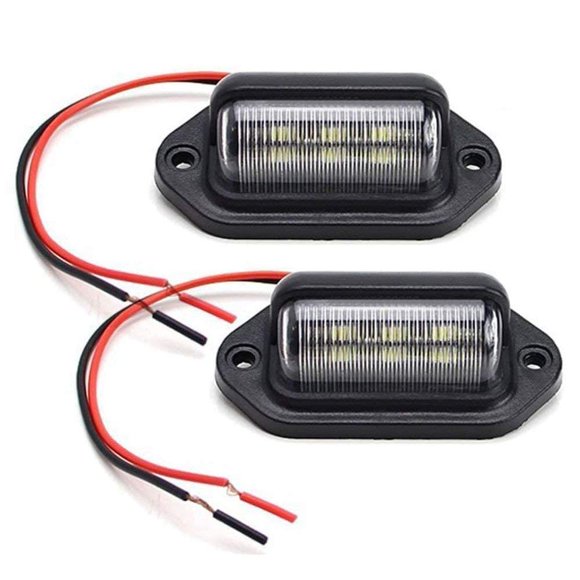 Lámpara de matrícula JEDEW 12 V 6-SMD LED para camión SUV (paquete de 2)