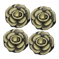 Bothyi - 4 Cierres Giratorios Para Bolso, Cierre Giratorio Para Manualidades, Bolso De Mano, Color Bronce