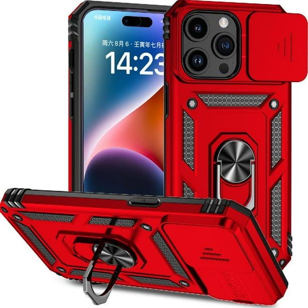 Estuche GANGXUN para iPhone 15 Pro, soporte giratorio 360°, estilo mecánico y magnético