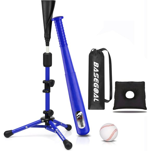 BaseGoal Tee de béisbol para niños con bate, altura ajustable