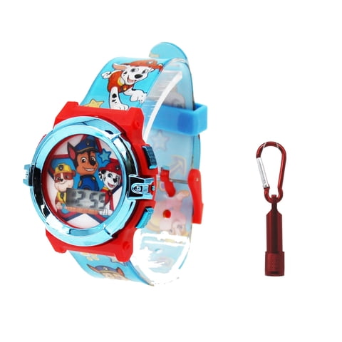 Reloj Lcd Con Linterna Para Niños Accutime Paw Patrol