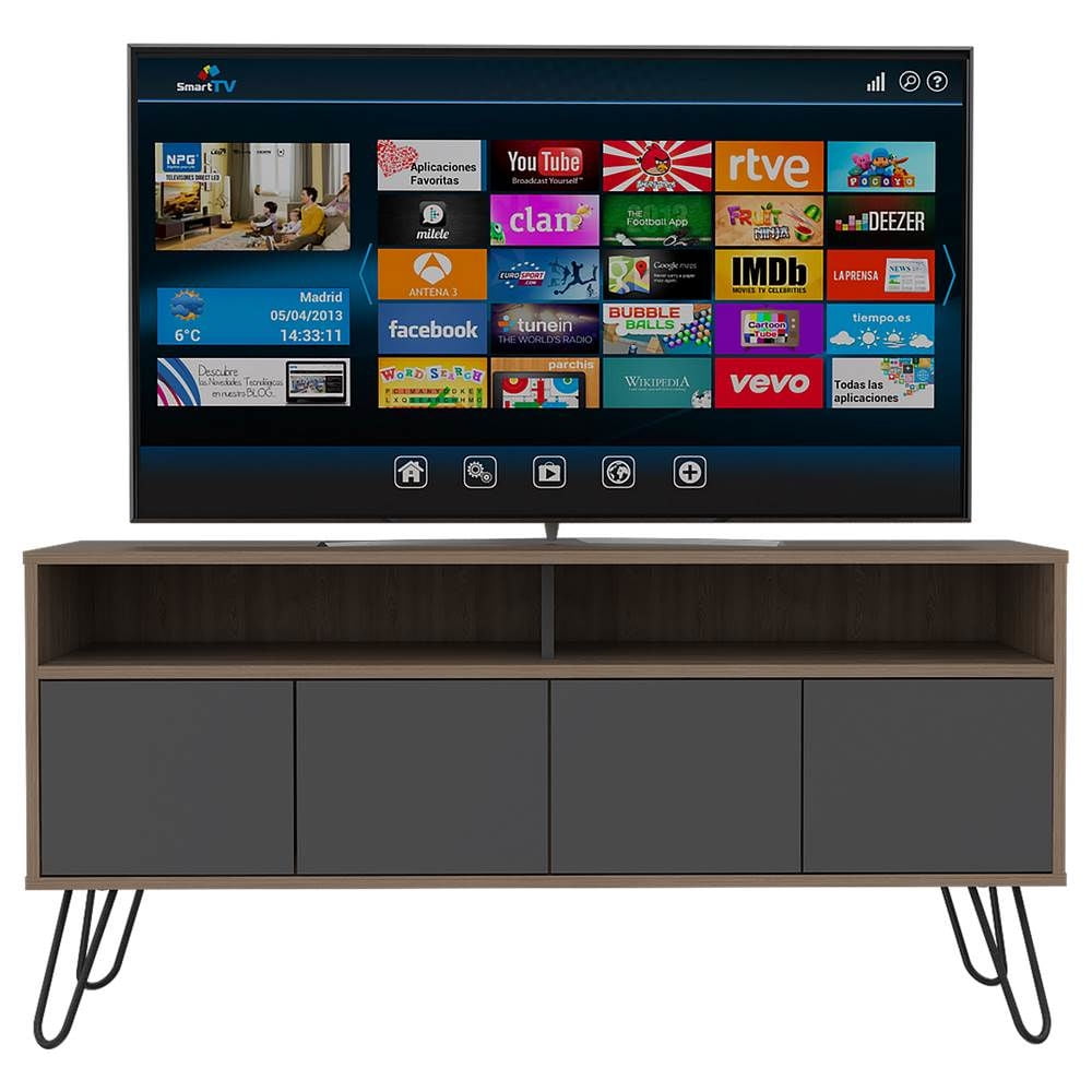 Tuhome - Rack 55 Pulgadas Vassel Miel - Plomo