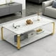 thumbnail image 2 of Mesa rectangular doble nivel marmolada ChicHome, 2 of 3