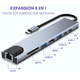 thumbnail image 2 of Hub Adaptador Usb Tipo C 8 En 1 Para Mac Macbook Windows, 2 of 4