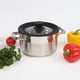 thumbnail image 4 of Tapa universal para ollas, sartenes y sartenes - Vidrio templado con borde de silicona resistente al calor. Compatible con utensilios de cocina de 16, 18 y 20 cm de diámetro., 4 of 8
