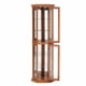 thumbnail image 3 of Gabinete Curio de esquina iluminada - estante de pantalla de vidrio con puertas de vidrio templado, estantería ajustable y bombilla de perlas incluida, 3 of 6
