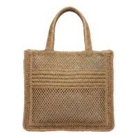 Genérico - Cartera Bolso Mano Patrón Calado Estilo Atemporal Jhn