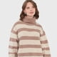 thumbnail image 3 of Sweater Mujer Negro Líneas Beige Básico Corona, 3 of 5