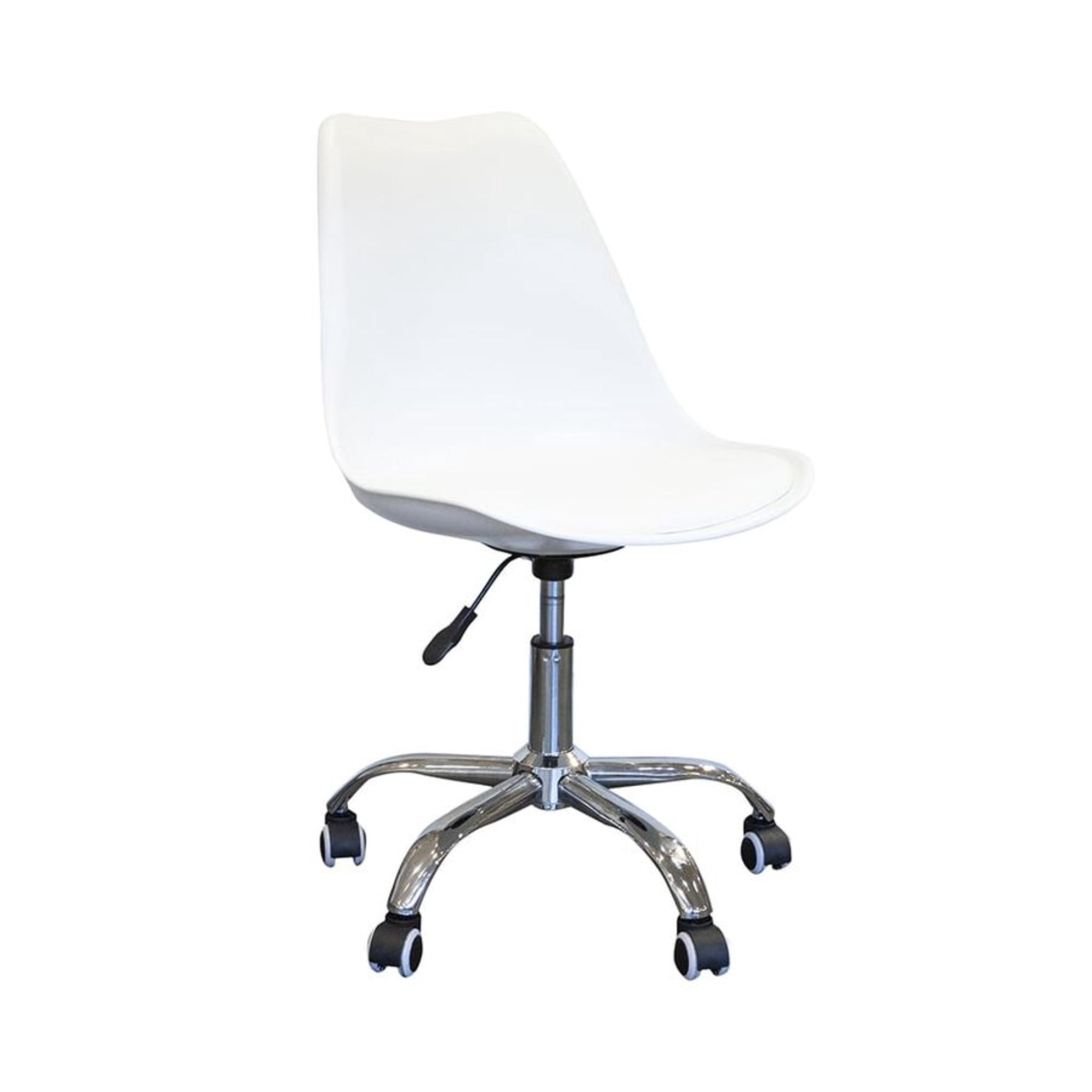 Arthome - Silla De Oficina Ergonómica Shanghai Blanca Altura Ajustable