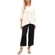 thumbnail image 2 of INSPIRE CHIC Blusas de Mujer con Parte Delantera Alta y Trasera Baja, Mangas 3/4, Cuello Redondo, Camisa Suelta Asimétrica con Botones, Blusa de Verano Túnica M Beige, 2 of 6