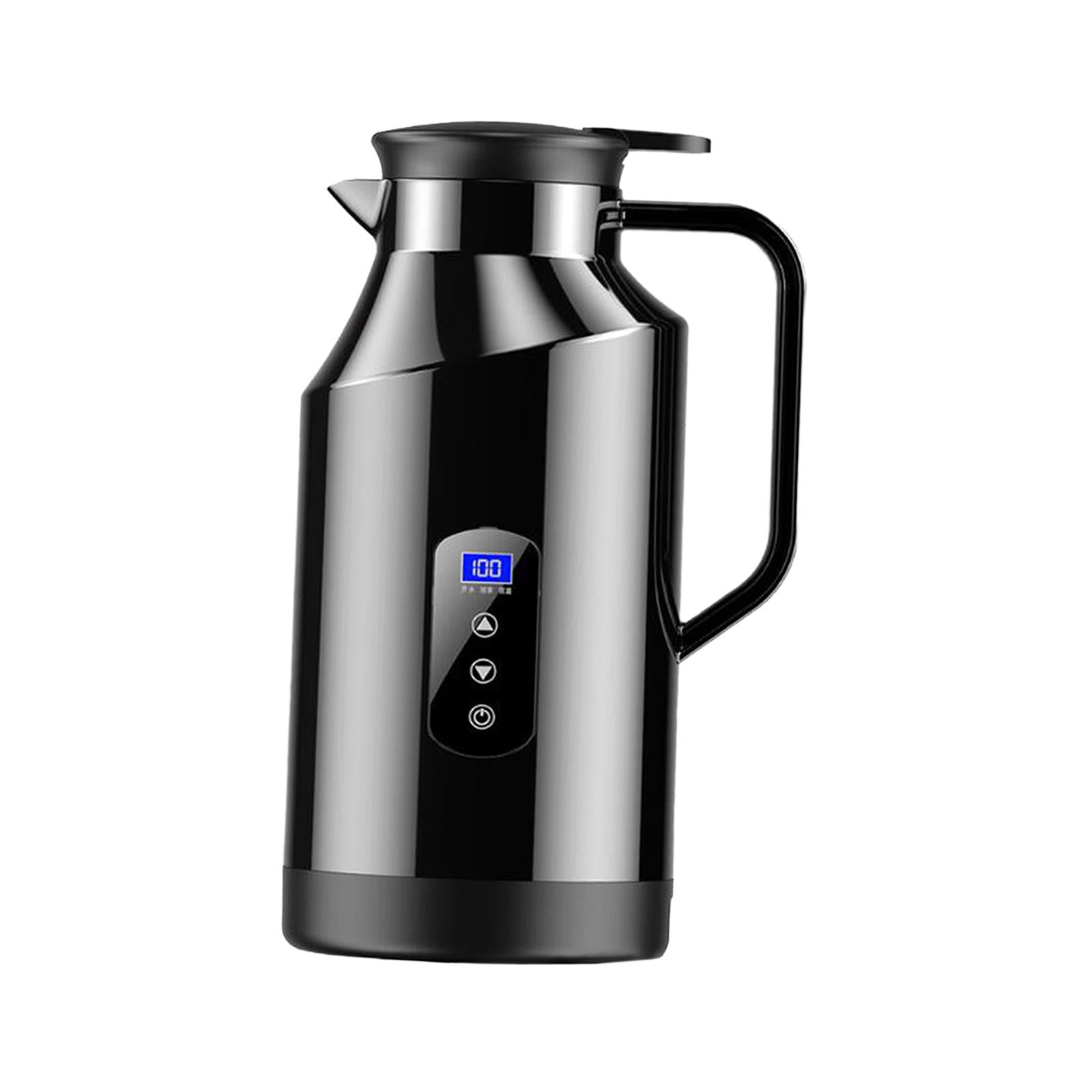 Magideal - Hervidor De Agua Para Coche, Calentador De Café De Acero Inoxidable, Taza Para Beber, Taza De Viaje Portátil Con Calefacción Para Coche De 1,2 L, Para Carros