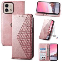 Funda Flip Foxdock Para Motorola Moto G Stylus 5G 2023 , Estilo Billetera Con Diseño Rombo, Correa De Mano Y Soporte, Uso Diario