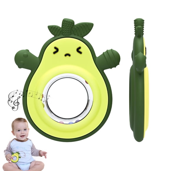 Juguete Mordedera Sonaja Para Bebé Con Diseño De Aguacate 0 A 6 Meses