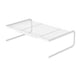 thumbnail image 2 of Organizador De Escritorio Con Soporte Para Monitor De Malla Metálica Para Consola De Juegos, TV, Monitor De Computadora, Pequeño, Blanco, 2 of 3