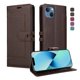 thumbnail image 1 of Premium Wallet Case for iPhone 14 with Card Slots & Kickstand, Flip Cover Brown, 1 of 6