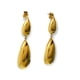 thumbnail image 1 of Pendientes Tipo Drop Gota Largos Espejo Chapado Oro, 1 of 3