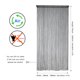 thumbnail image 5 of Cortina de hilo YaoYue, 100 x 200 cm, color gris bohemio, borlas, 5 of 8